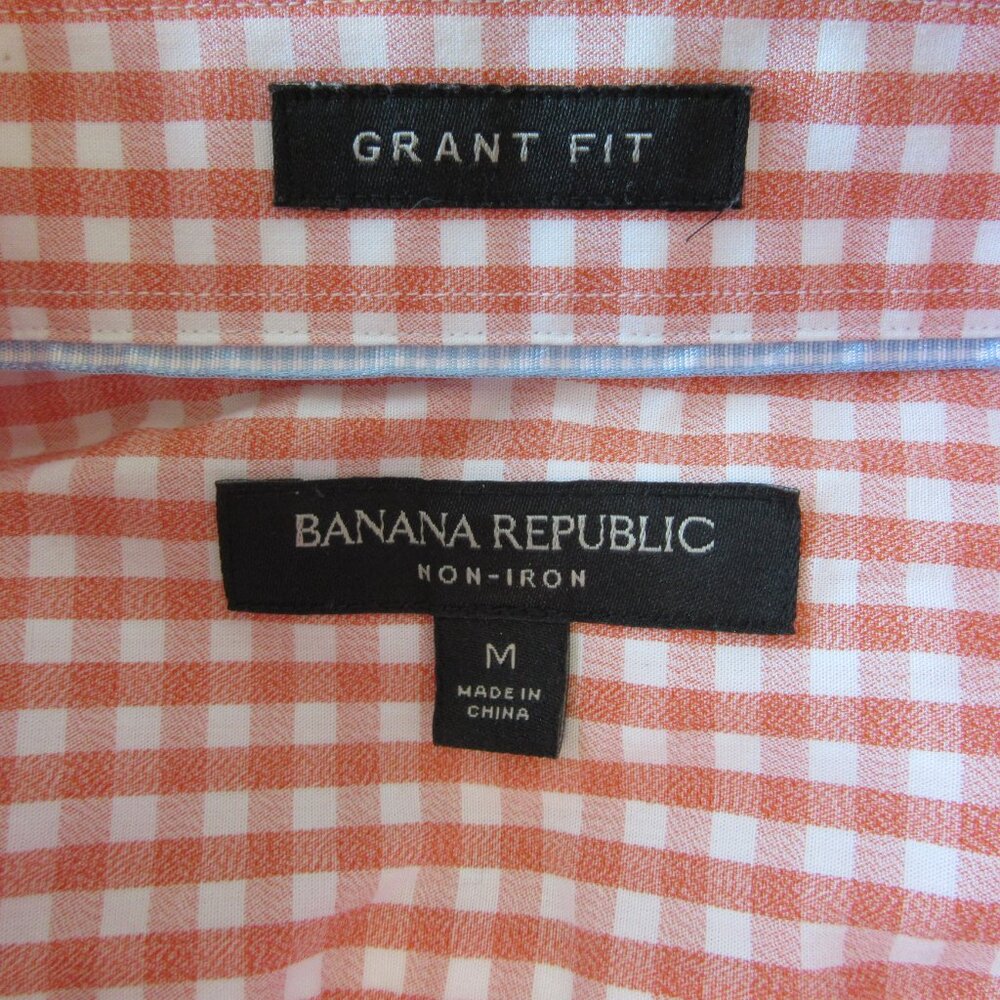 Bundle of 2 Banana Republic Casual Check Pattern M Button Long Sleeve Shirts - Picture 3 of 8